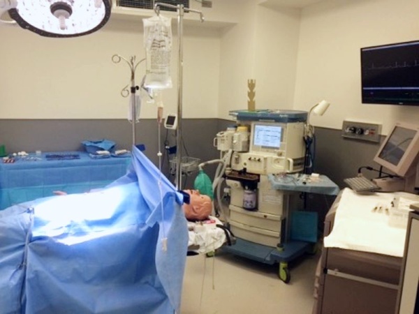 The anesthesia operating room at Rush University Medical Center's simulation center.