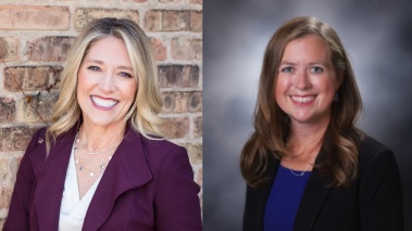 Headshots of Susan Corbridge, PhD, APRN, FAANP, FCCP, FAAN and Amy Manderscheid, DNP, RN, AGPCNP-BC, AGNP-C, CMSRN